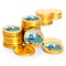 84 Pcs Pirate Kid's Birthday Candy Party Favors Chocolate Coins with Gold Foil